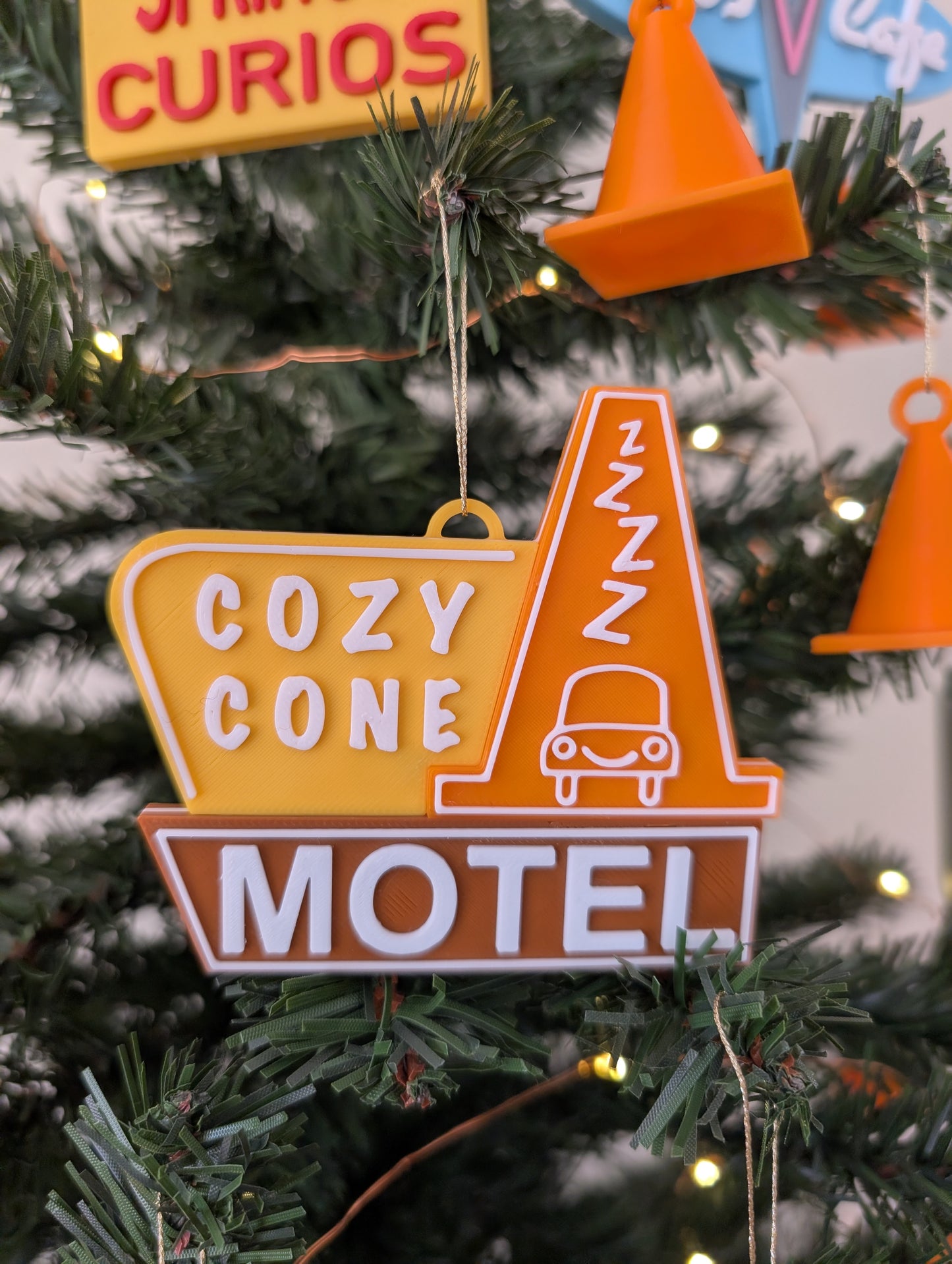 Cozy Cone Motel Sign Christmas Decoration
