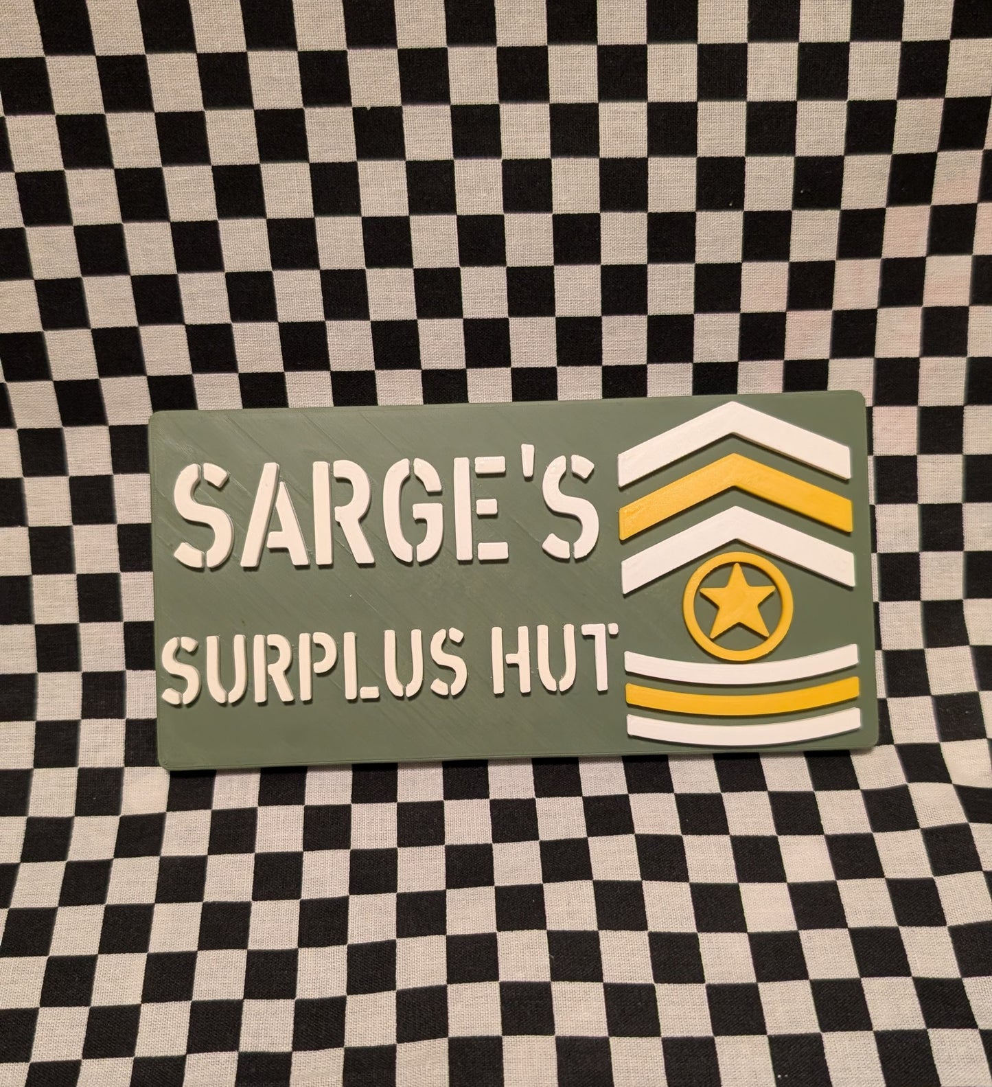 Sarge's Surplus Hut Wall Sign