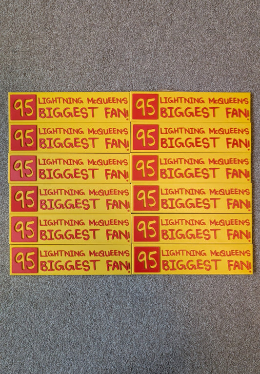 Lightning's Biggest Fan Wall Sign - MATERS JUNKYARD
