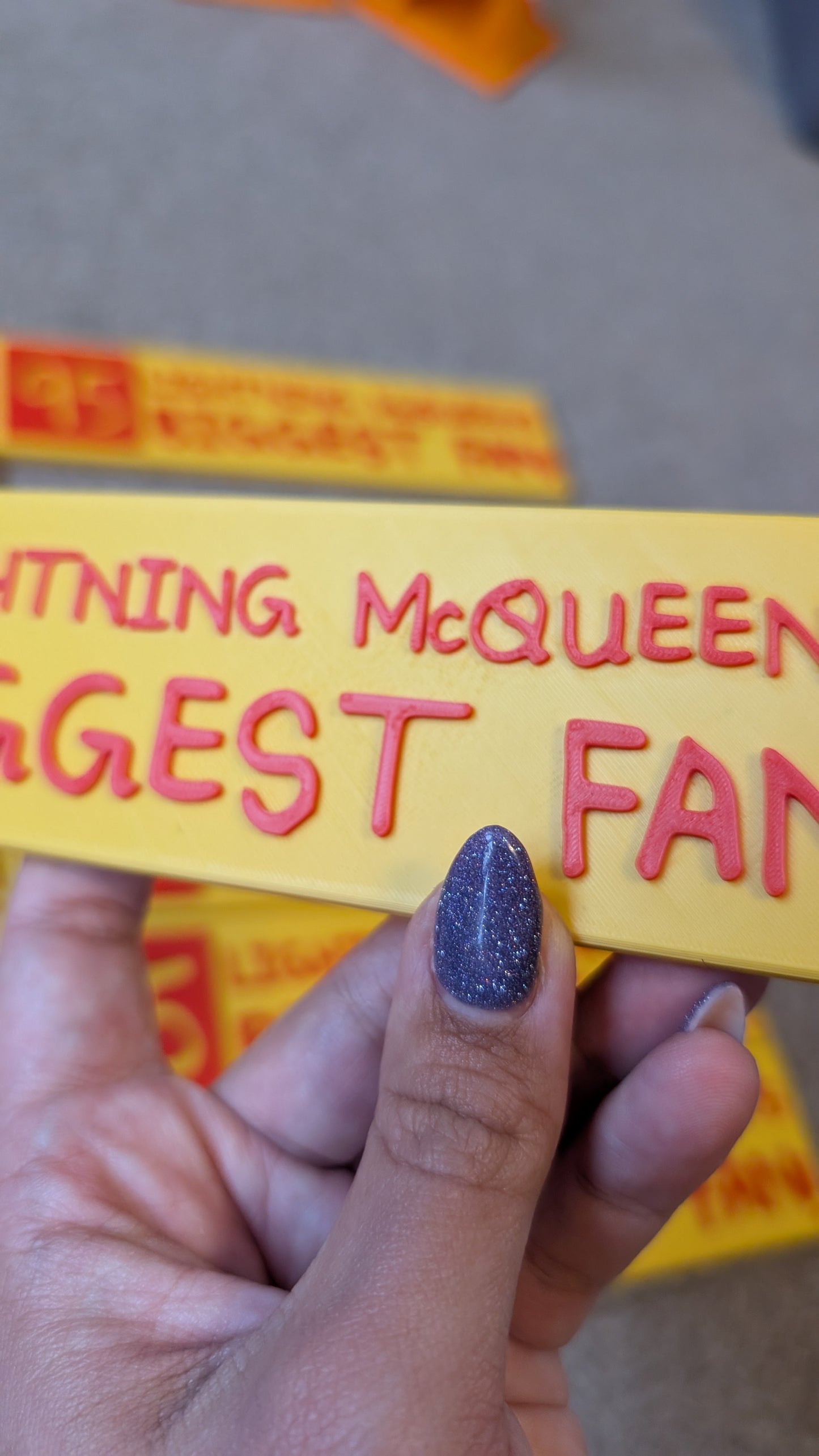 Lightning's Biggest Fan Wall Sign - MATERS JUNKYARD